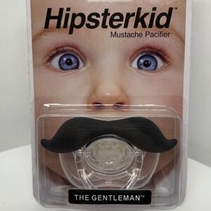Hipsterkid The Gentleman Mustache Pacifier Orthodontic Silicone 0-6m Baby Shower